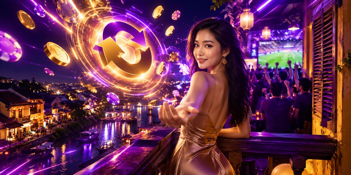 Cảnh đêm Hội An rực rỡ neon gắn với trải nghiệm thưởng hoàn tiền cá cược