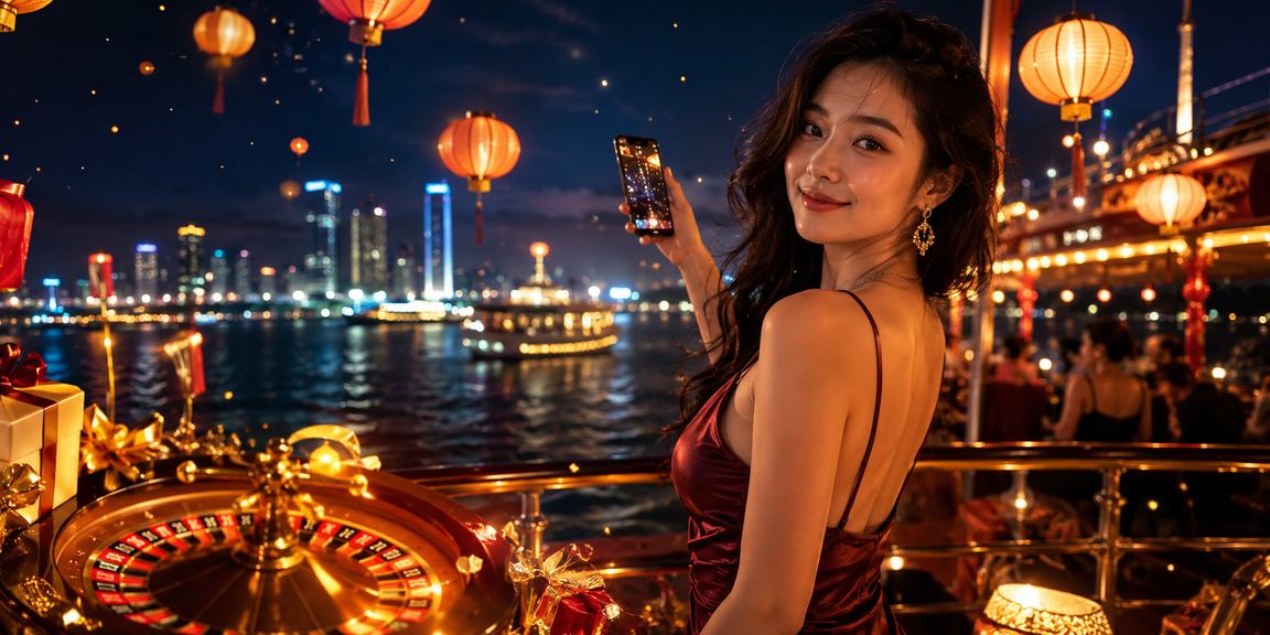 Đèn lồng Hội An và bàn roulette casino trực tuyến về đêm