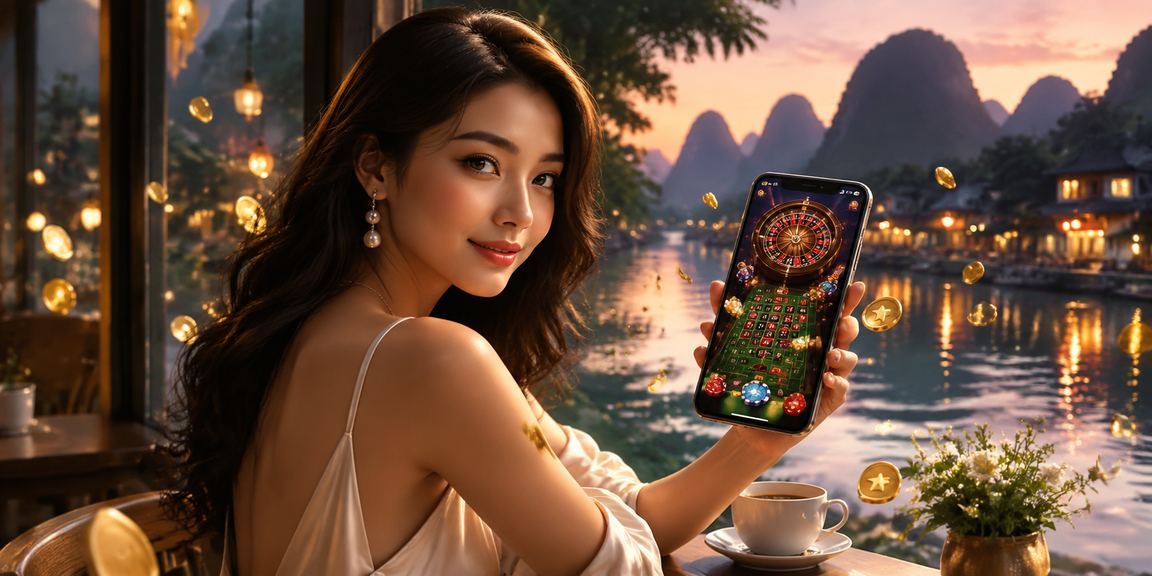 Người Ninh Bình ngồi quán cà phê chơi casino trực tuyến trên điện thoại buổi tối